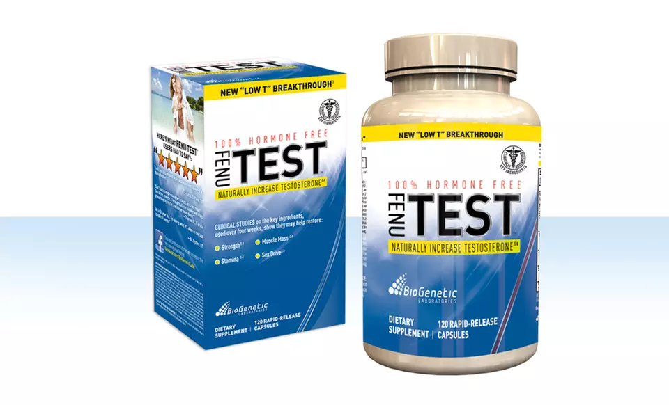 30-Serving Bottle of BioGenetic  Labs Fenu Test Testosterone Supplement - Primary Image