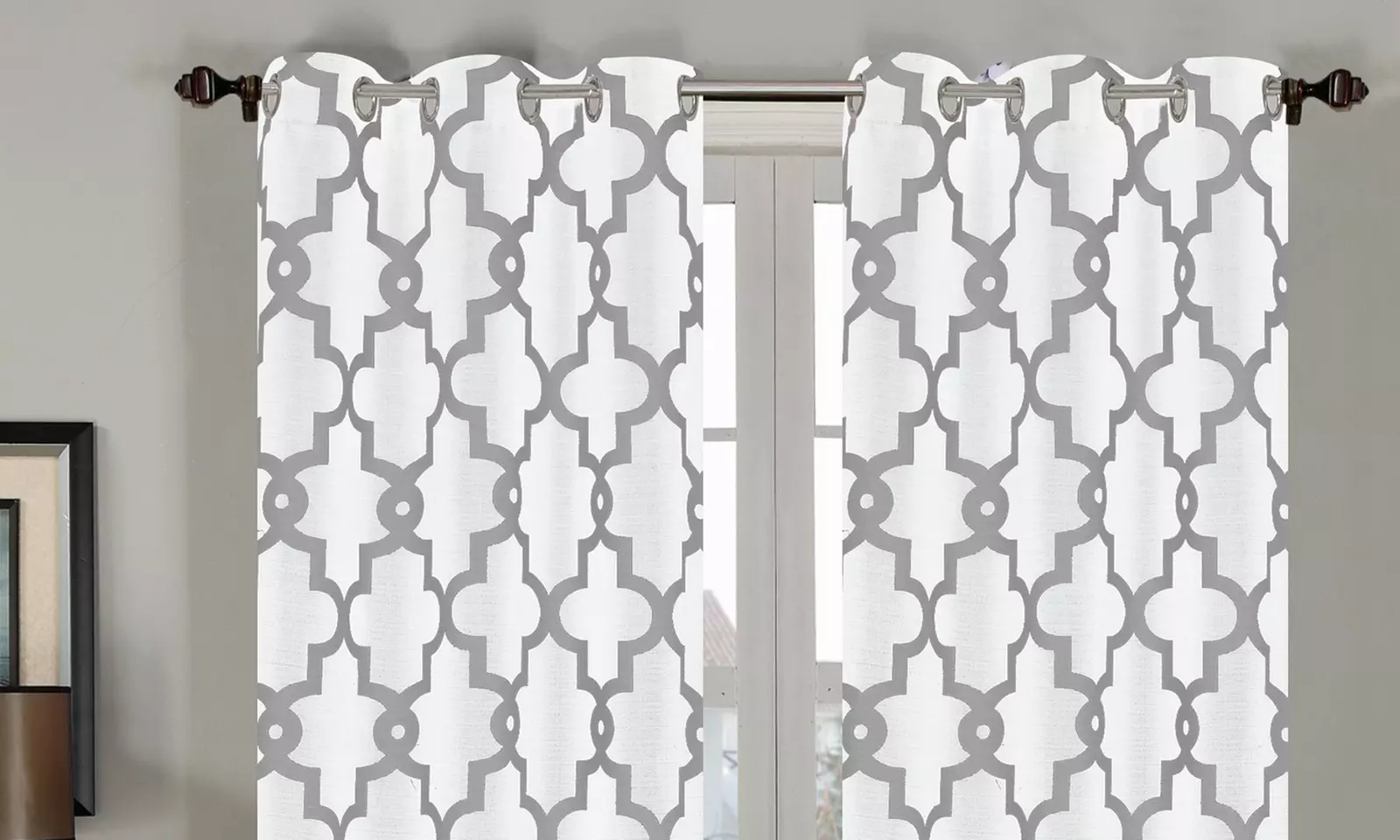 Pair of Extra-Long Printed Window Panels - Primary Image