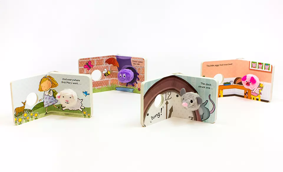 Nursery Rhyme Finger Puppet 4-Book Bundle - Second Medium