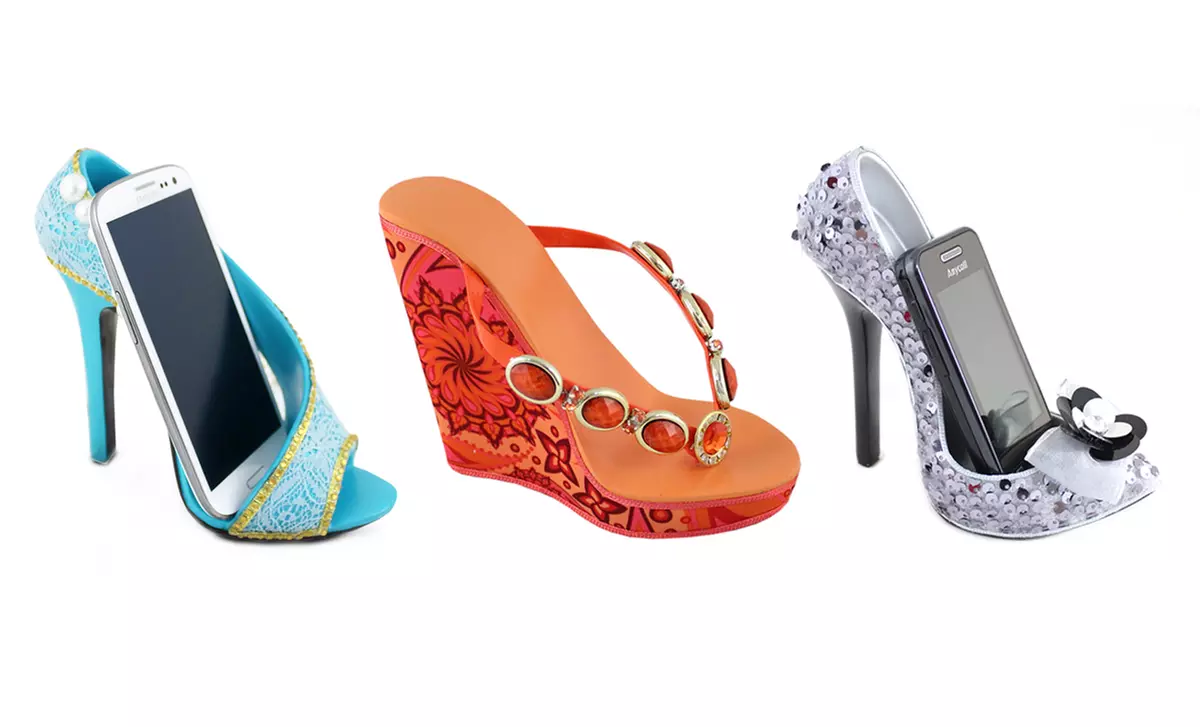 Stylish High-Heel Samsung Galaxy & iPhone Cell-Phone Holders - Primary Image