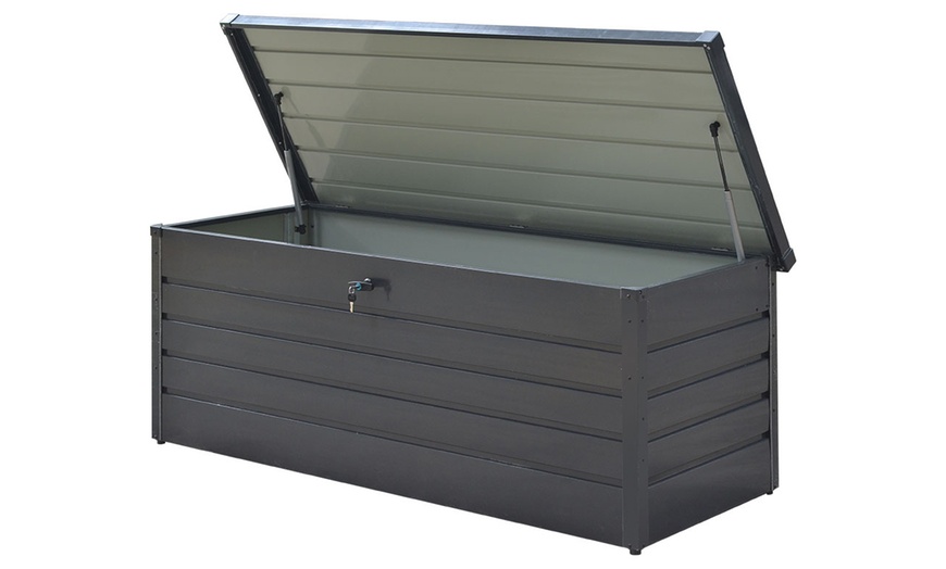 Image 4: 600L Metal Lockable Waterproof Garden Storage Box