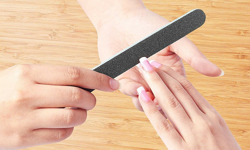 Image 3: Large Nail File Black Emery Boards 10-Pack