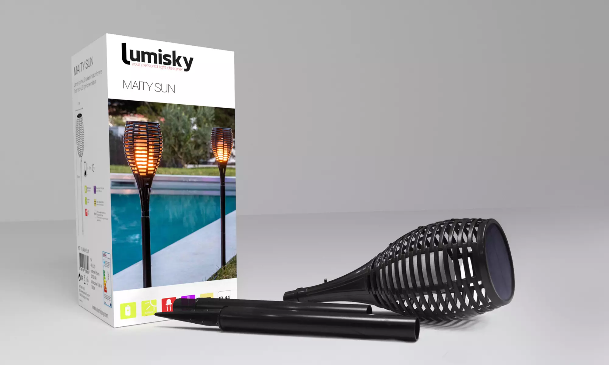 2x, 4x oder 8x Lumisky LED-Solar-Steckleuchte Mini Maity Sun