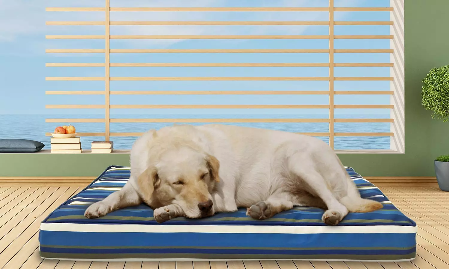 Furhaven Weatherproof Indoor Outdoor Orthopedic Pet Dog Beds - Primary Image