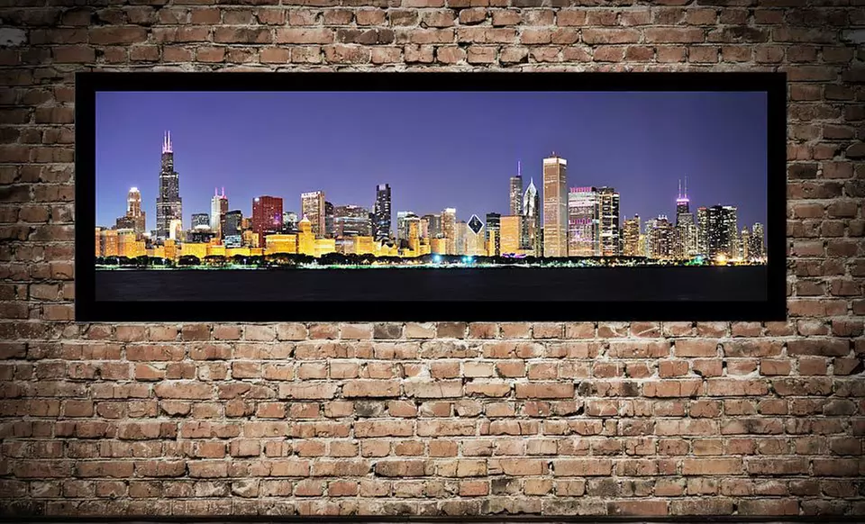 $79 for a 50"x17" Cityscape Skyline Framed Canvas ($209 List Price). 19 Options Available. Free Shipping. - Primary Image