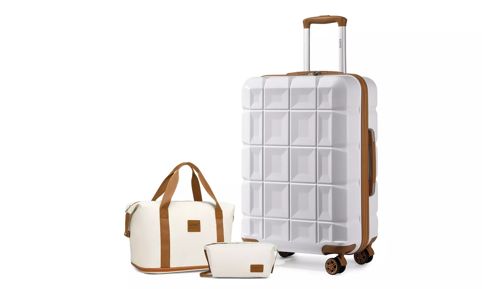 Juego de maletas ligeras con 4 ruedas giratorias 360°