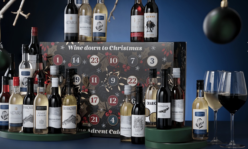 Image 1: 12- or 24-Day Wine Advent Calendar 