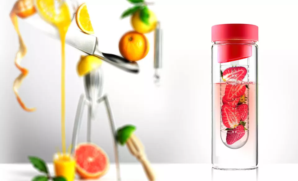 2-Pack of Asobu Flavour It Fruit-Infuser Bottles. Multiple Colors Available.  - Second Medium