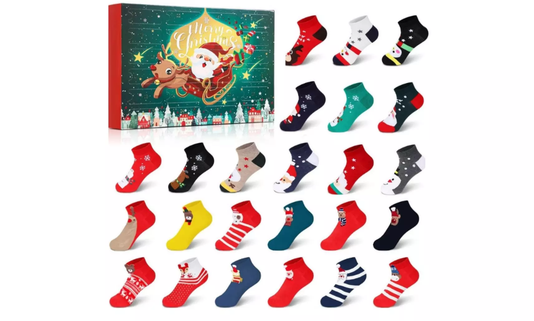 24 days Christmas Sock Advent Calendar