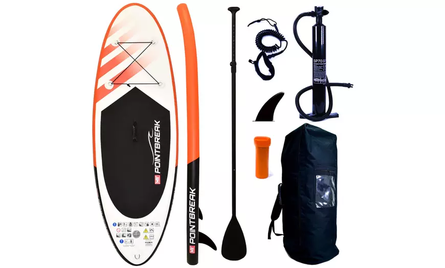 Image 1: M.Y Point Break 7ft Inflatable Paddle Board, with Full SUP Accessories
