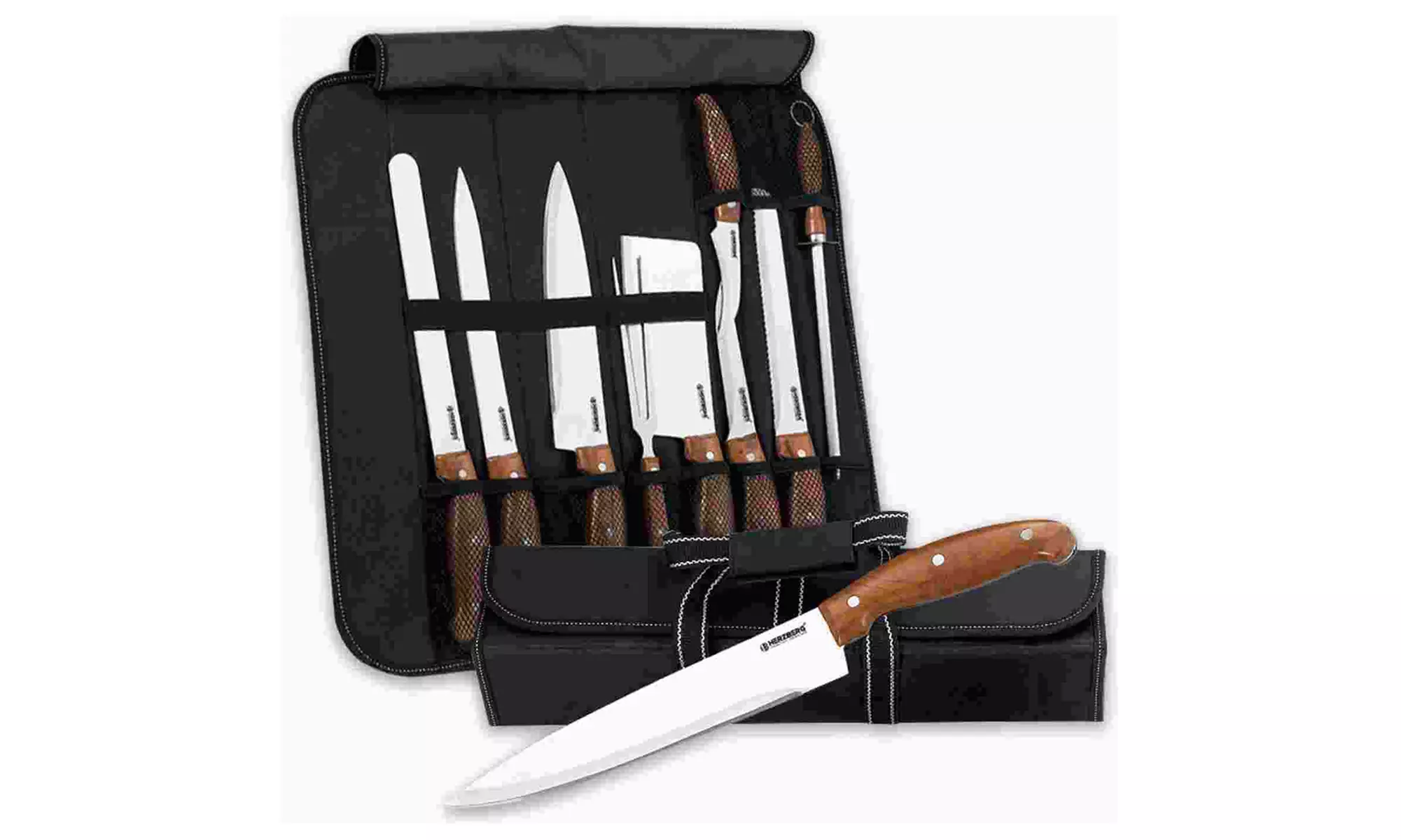 Herzberg HG-K9W 9-Piece Knife Set - Professional Precision in the Kitchen Conjunto de cuchillos de 9 piezas - Second Medium