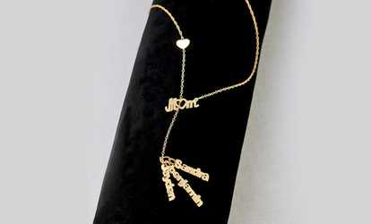 image for Love Mom Necklace with Personalized Names