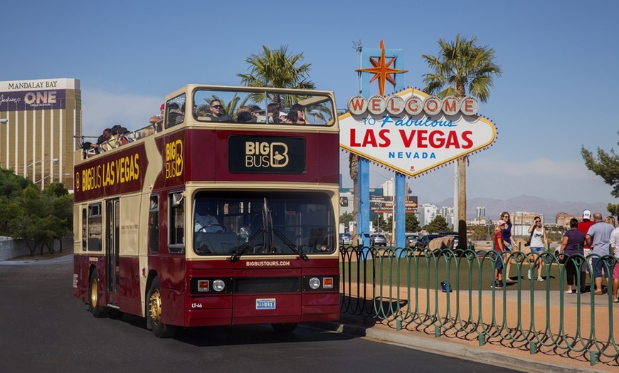 Image 1: Las Vegas Hop-On Hop-Off Bus Tour - 1 or 2-day pass