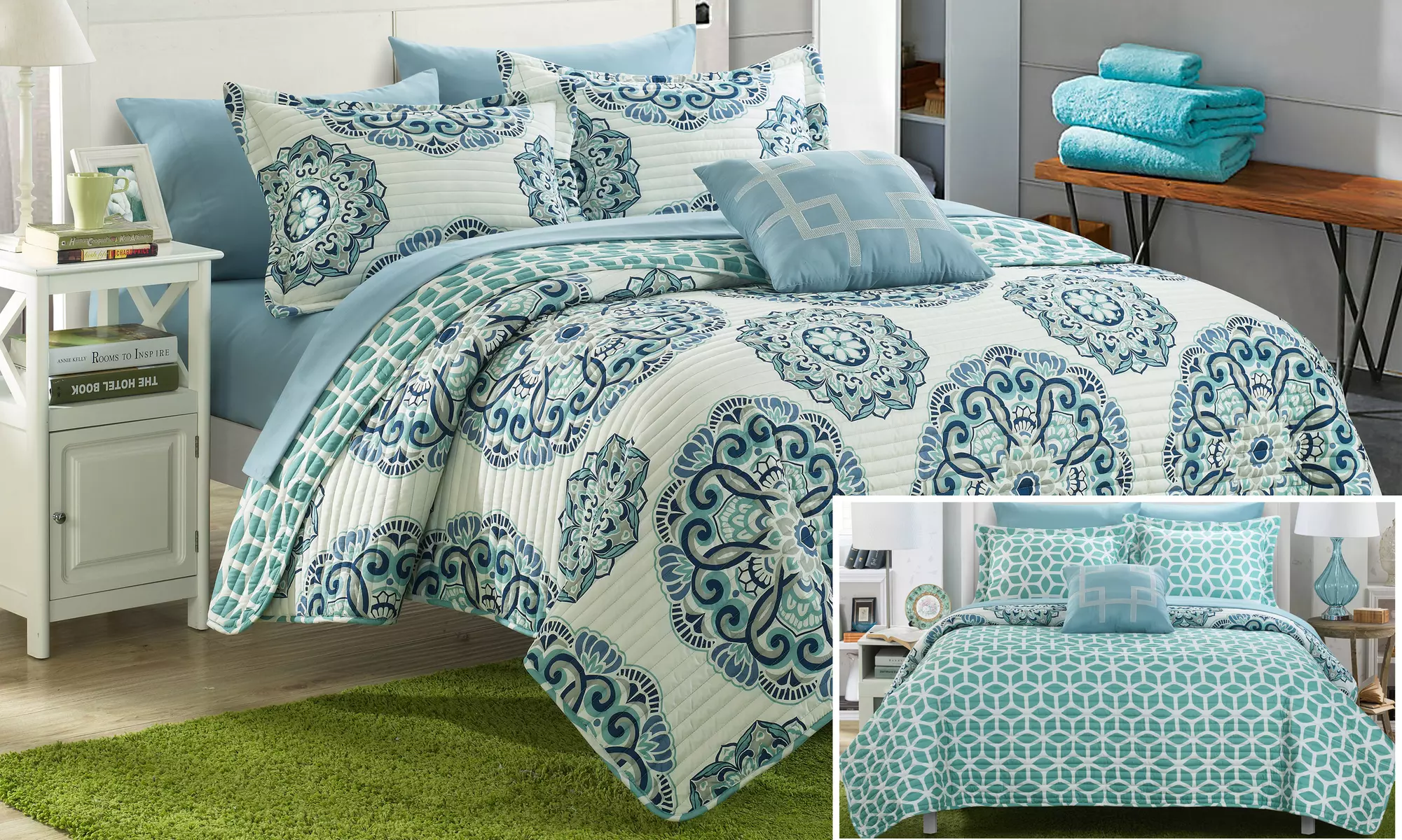 Andolisa Reversible Printed Quilt Set (3– or 4–Piece) from $39.99–$49.99  - Primary Image