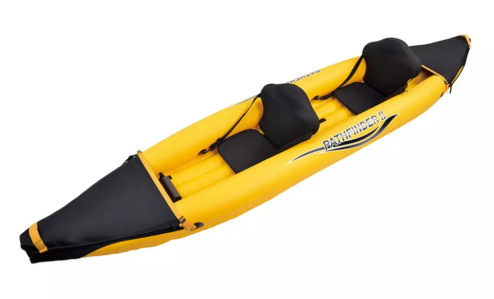 Pathfinder II 2-Person Inflatable Kayak with Paddle, Pump, and Carrying Bag - Primary Image