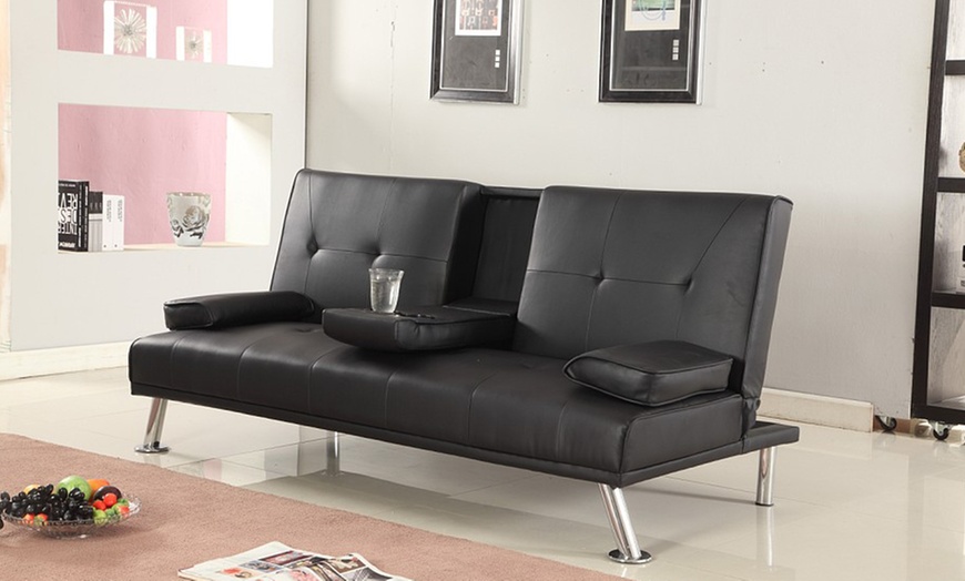 Image 3: Black Reel Sofa Bed