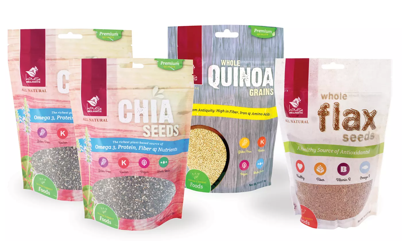 House Delights Chia Seed, Quinoa Grains, and Flax Seeds (4-Pack) - Primary Image