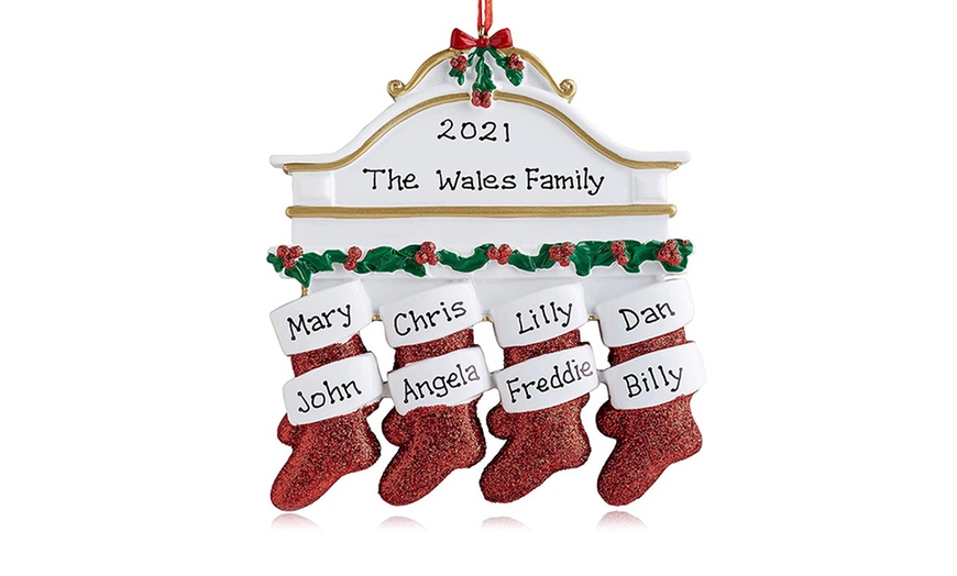 Image 4: Personalised Socks Family Christmas Tree Ornament