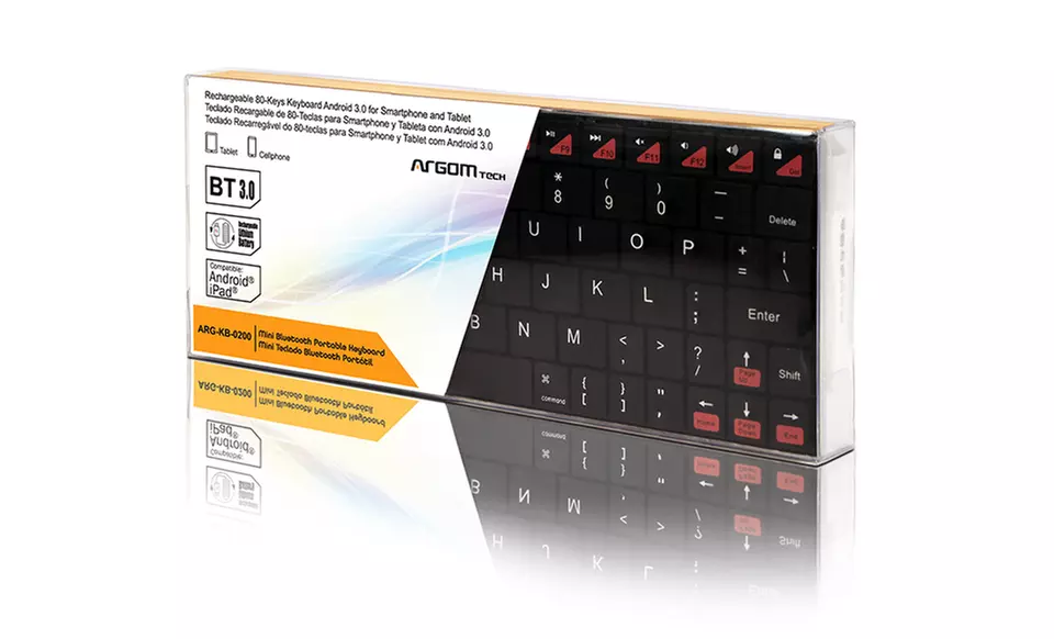 Argom Tech Mini Portable Bluetooth Keyboard. Free Returns. - Primary Image
