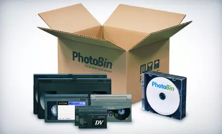 $39 for Digital Conversion for Up to Six Videos from PhotoBin ($109 Value) - Primary Image