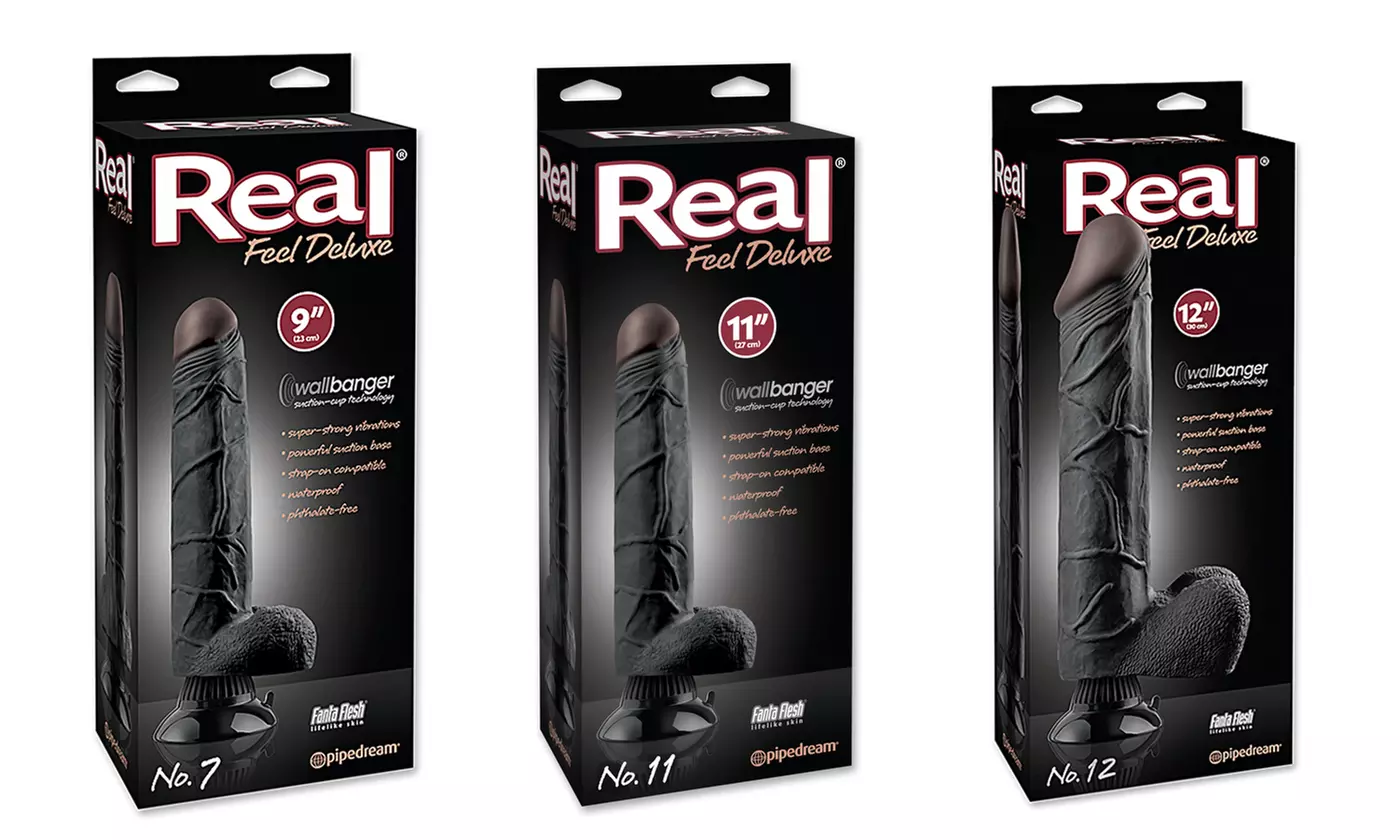 Pipedream Fanta Flesh Real Feel Waterproof Vibrating 9", 11", or 12" Dong in Black or Flesh Color from $29.99–$44.99  - Primary Image