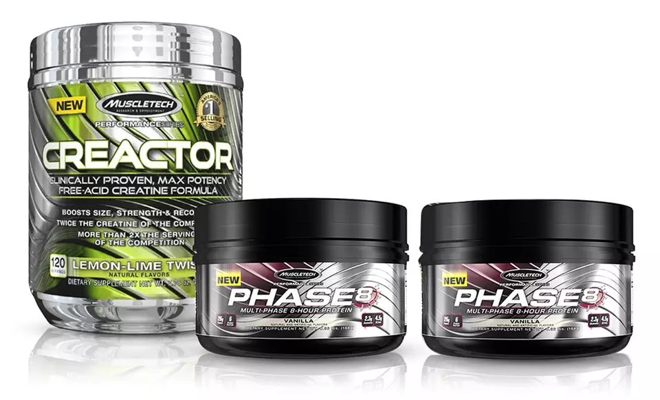 Muscletech Creactor The Ultimate In Creatine Absorption Plus 2 Phase 8 Trial sizes - Primary Image