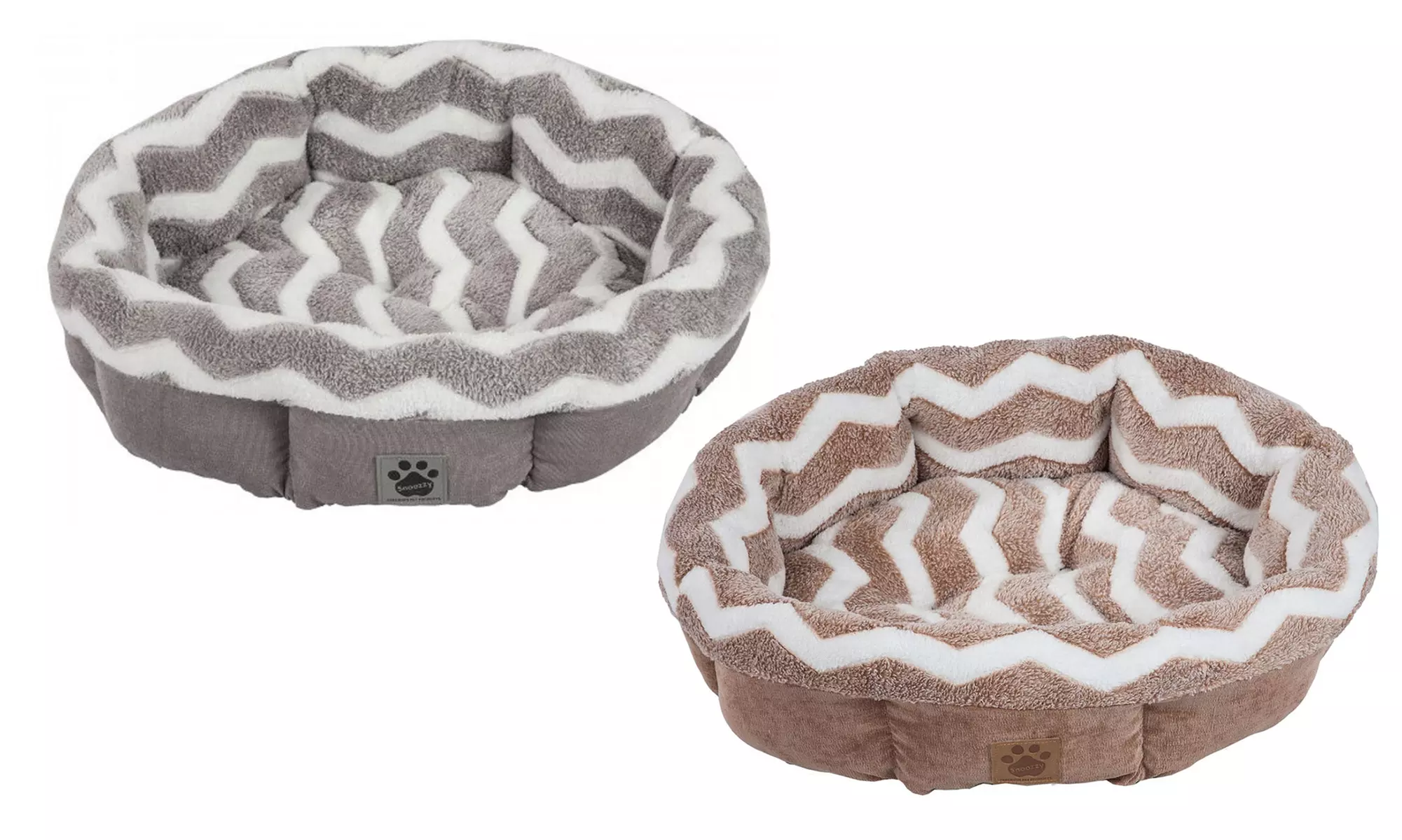 SnooZy Hip Zig-Zag Round Pet Bed - Primary Image