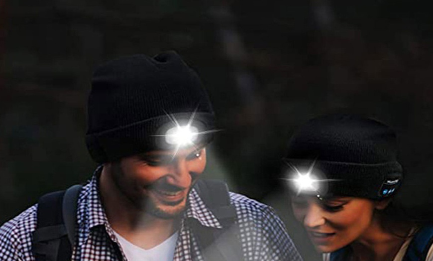 Image 1: Unisex Wireless Bluetooth Hat with LED Lights