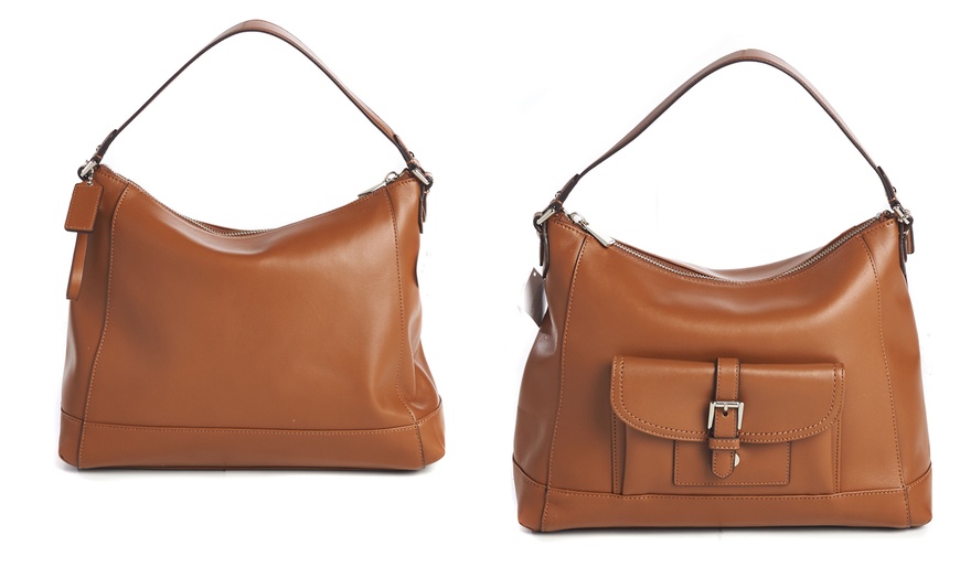 Coach charlie hot sale leather hobo