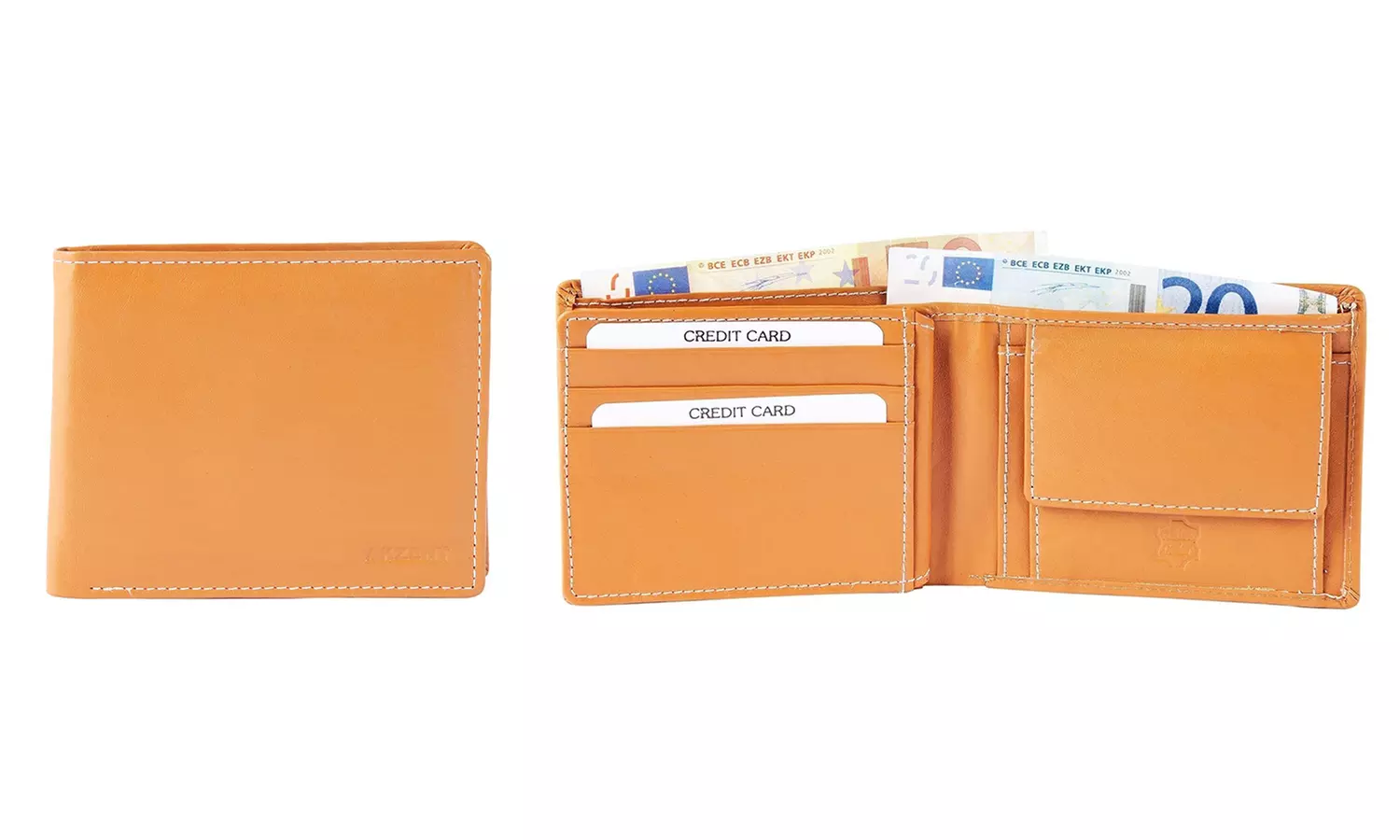 1x, 2x, oder 3x Herren- oder Unisex-Geldbörse aus Leder