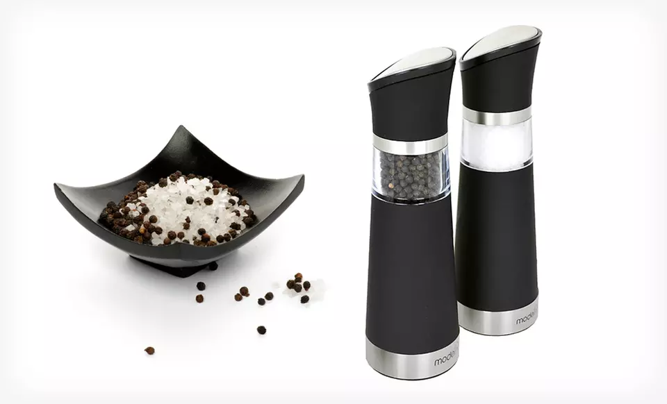 $19.99 for an EMG Electric Salt and Pepper Mill Set ($49.99 List Price). Free Shipping and Returns. - Primary Image