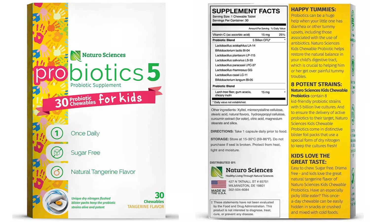 Naturo Sciences Kids Probiotics, 30-Count - Primary Image