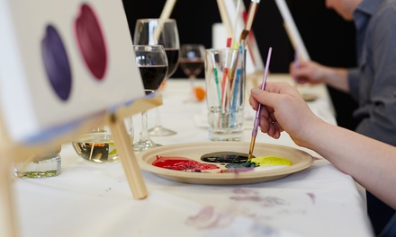 Paint Party with Wine & Cheese - The Art Room LA | Groupon