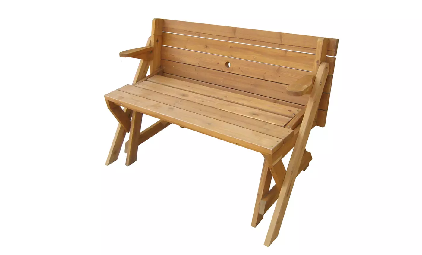 Merry Products Interchangeable Picnic Table and Garden Bench. Free Returns. - Second Medium