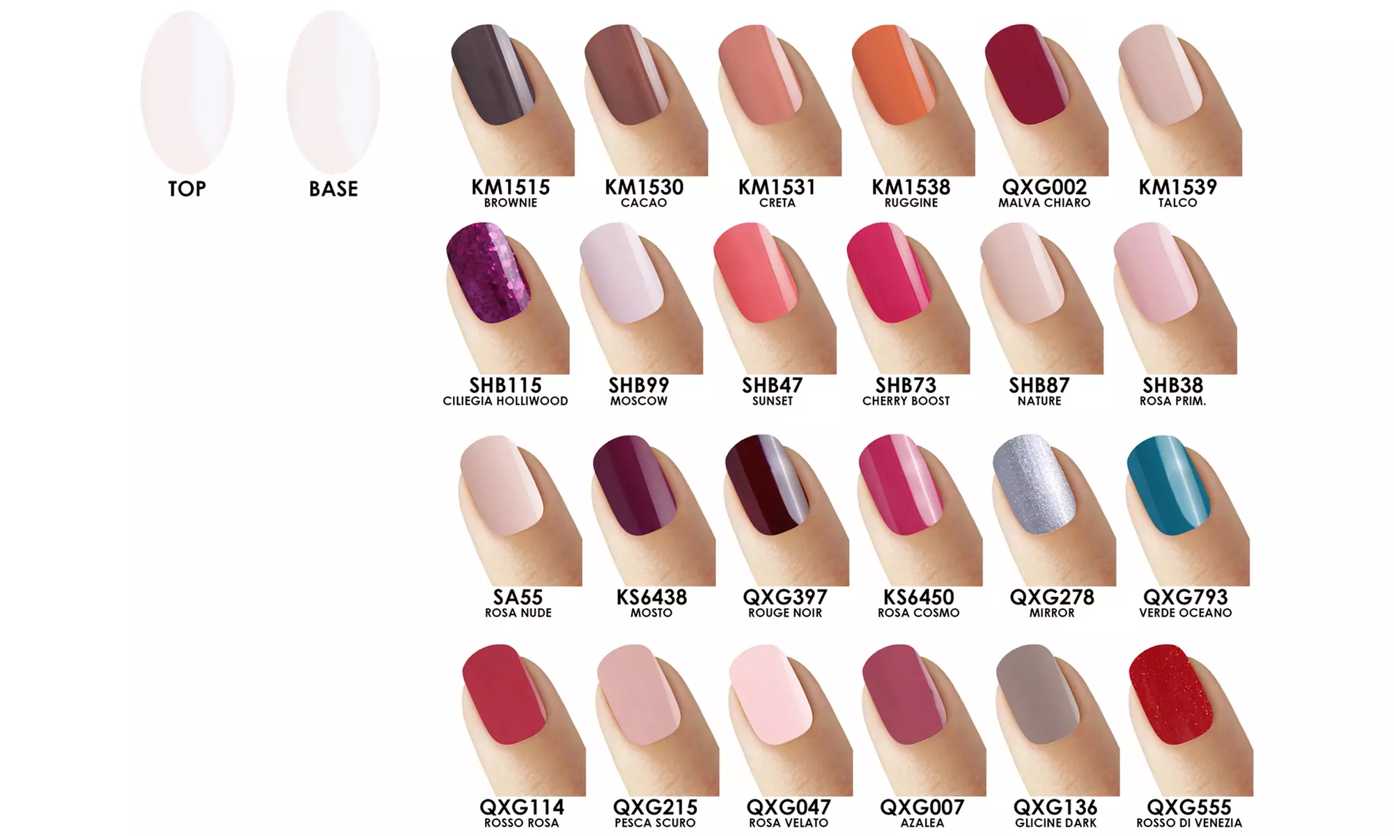 Set de 6,12 ou 24 vernis à ongles gel semi-permanents de la marque LCI Cosmetics - Primary Image