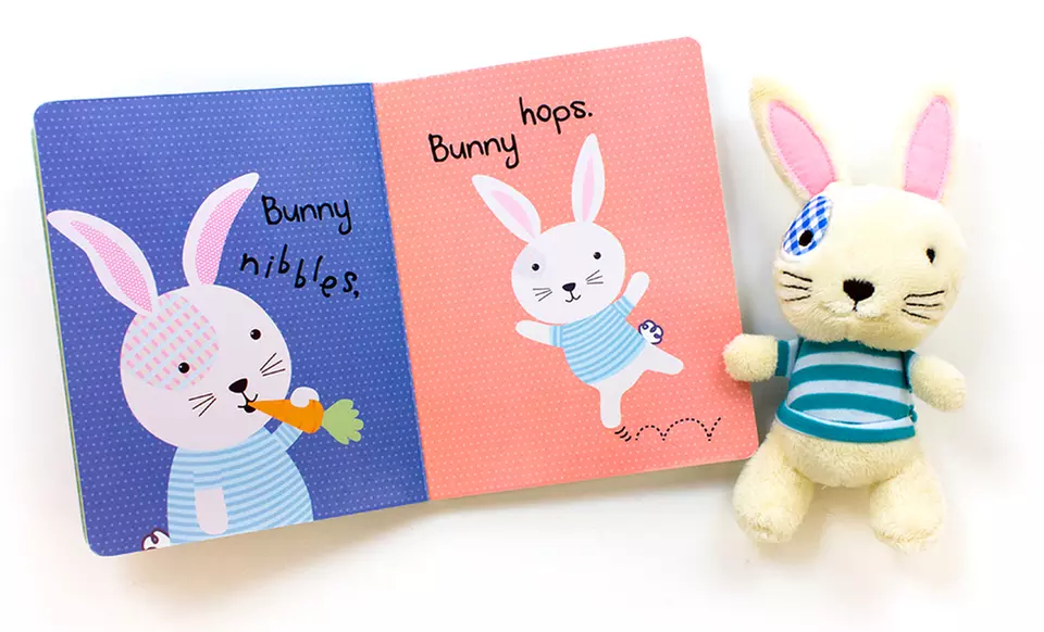 Little Learner 2-Piece Snuggle Bunny Book and Plush Toy Set - Second Medium