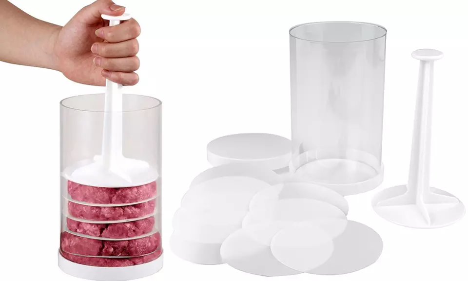 Evelots Hamburger Press with 8 Divider Discs - Primary Image