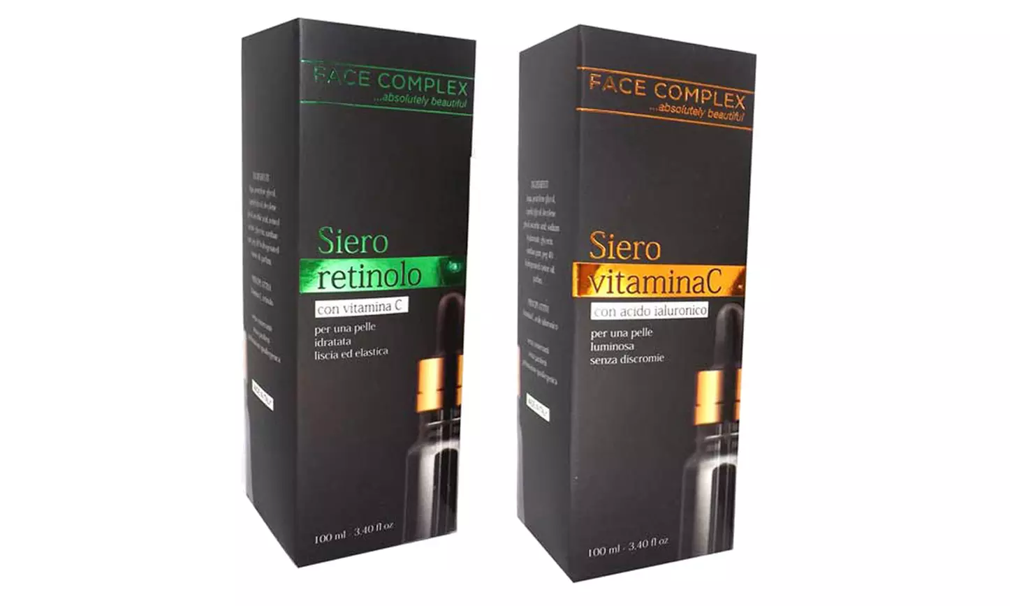 Sieri viso effetto botulino, vitamina C e retinolo di Face Complex