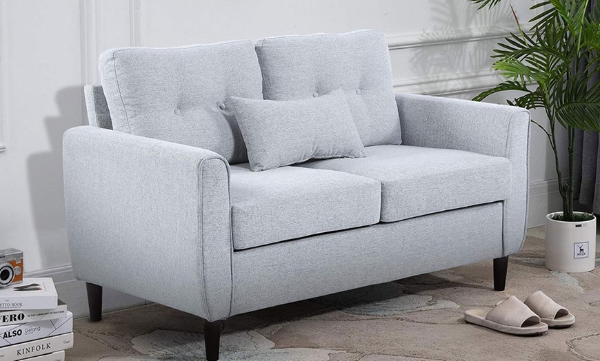 Image 1: HOMCOM Sofa - Grey