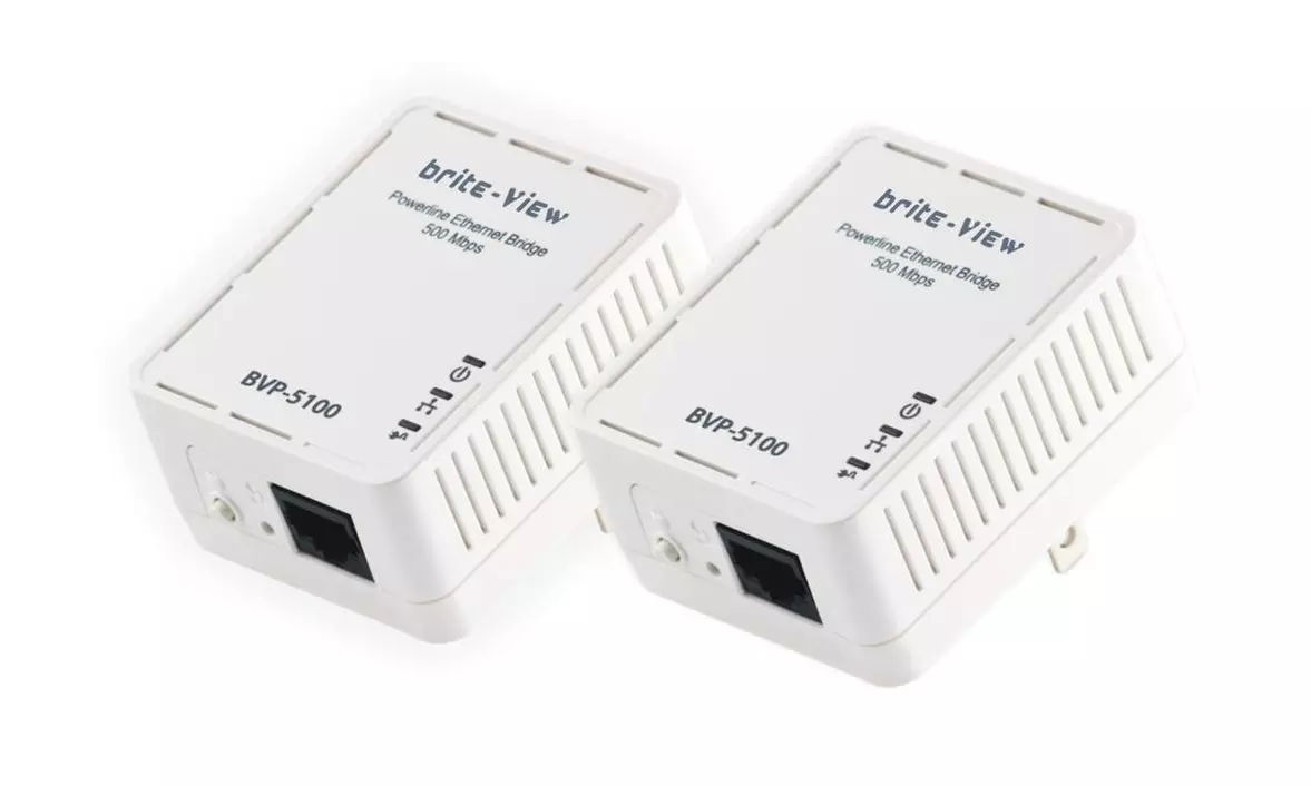 brite-View 500Mbps Powerline Ethernet Adapter Kit - Primary Image