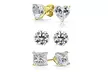 Swarovski Elements Stud Earrings (3-Pack) - Second Medium