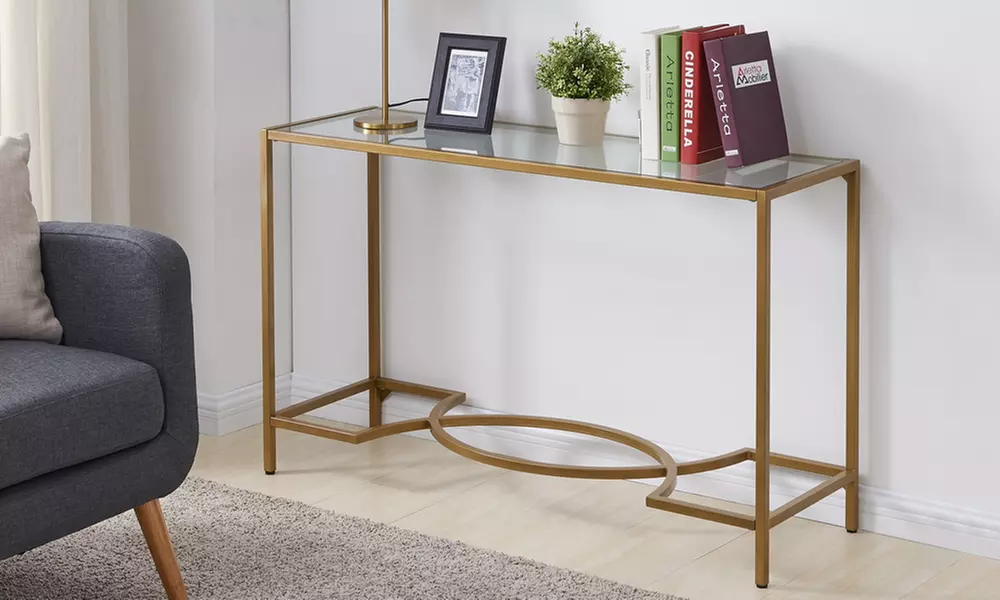 Clear Glass Console Table With Free Delivery - Primary Image