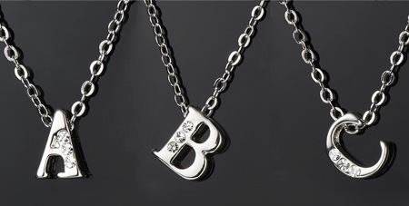 Groupon hot sale initial necklace