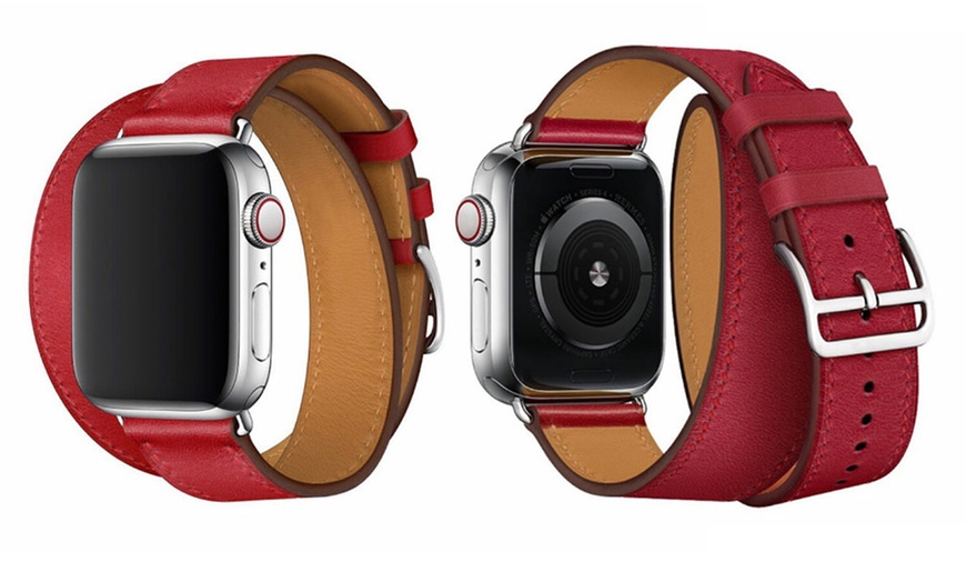 Image 2: Double Strap Compatible with Apple Watch