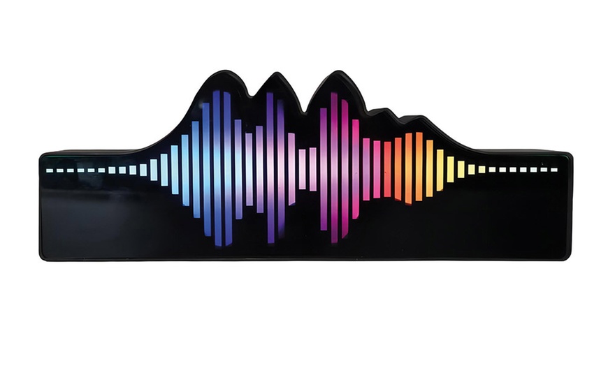 Image 3: Sound Wave Light Music-Reactive LED Lamp with 13 Colour Modes