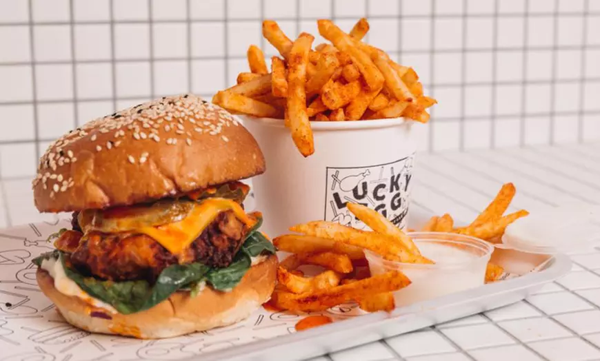 Image 3: Burger with Fries and Drink