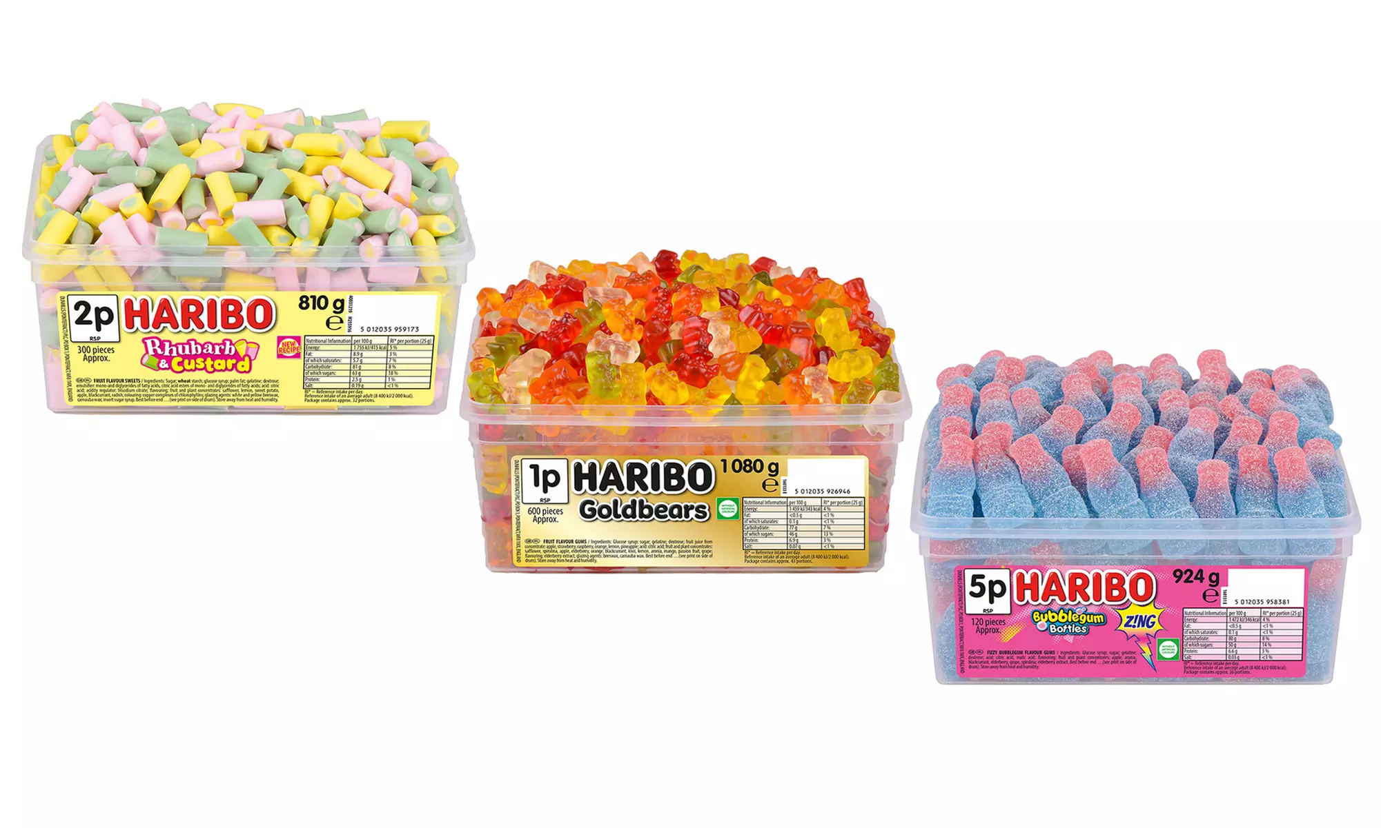 1 of 2 bakken Haribo-snoep met verschillende smaken - Primary Image