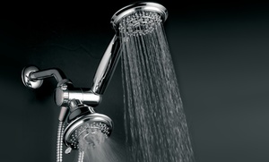 HotelSpa Ultra-Luxury Spiral 30-Setting 3-Way Twin Shower Head 