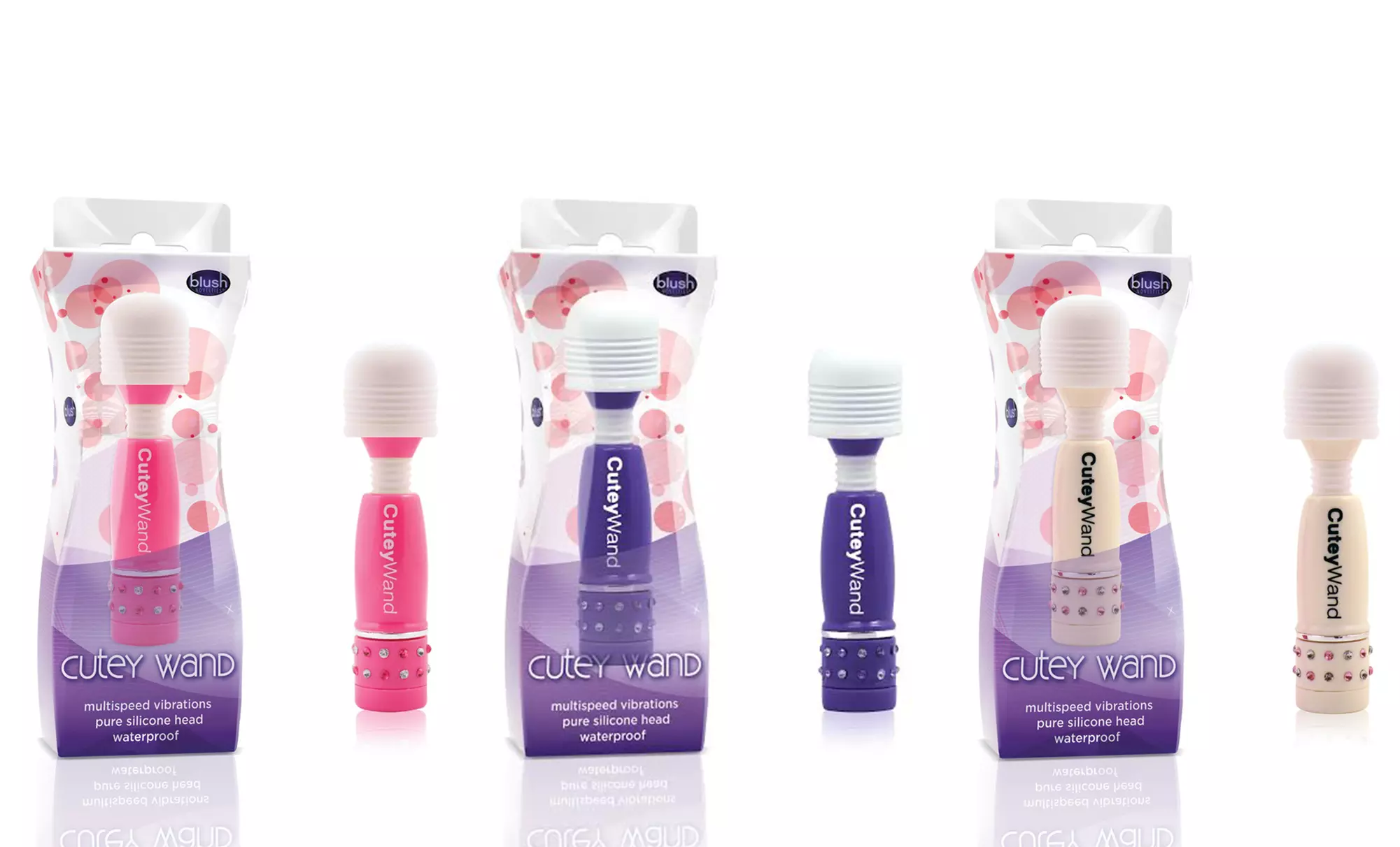 Cutey Wand Vibrator in Pink, Purple, or White - Primary Image