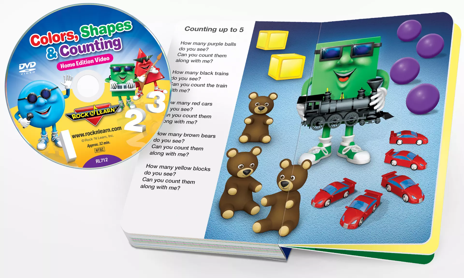 Rock 'N Learn Preschool Board Book And Video Set - Second Medium